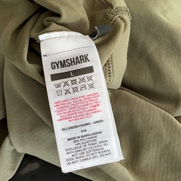 Gymshark Olive Green High-Waisted Leggings - Picture 5 of 5